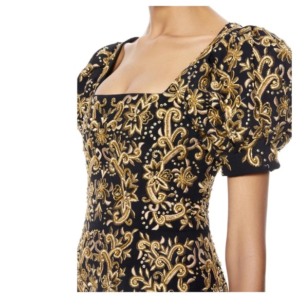 ALICE + OLIVIA Kristian Embellished Embroidered Dress - Picture 4 of 16